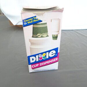 Retro Dixie Cup Holder Dispenser Fits 3 oz cups. Counter top/Wall mount.